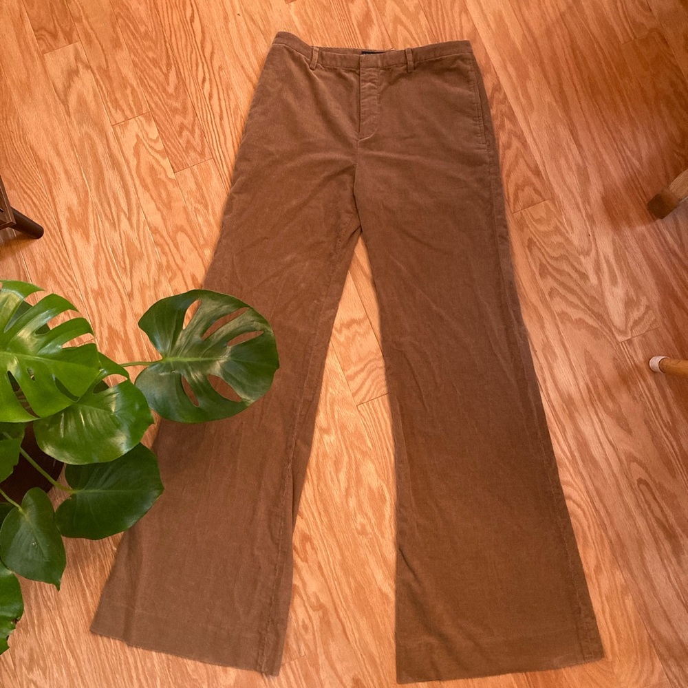Vintage High Waisted Flare Corduroy Pants